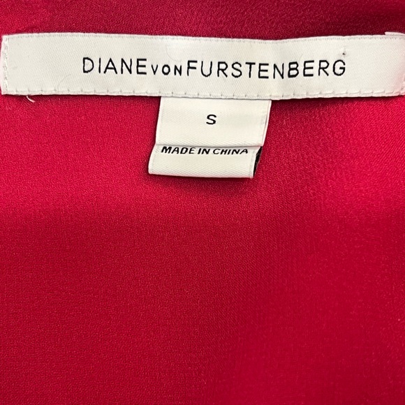 Diane von Furstenberg Raica Pink 100% Silk Sleeveless Layered Top W/ Keyhole - Picture 7 of 9